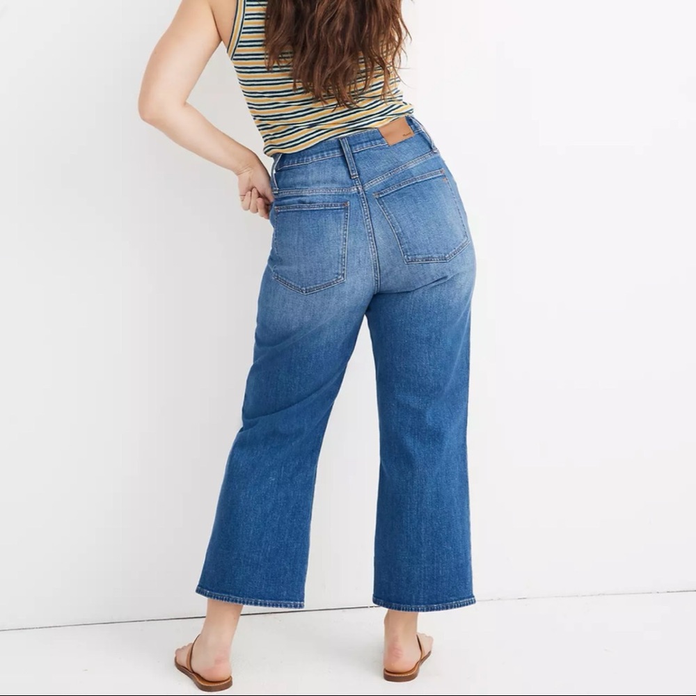 Madewell Slim Wide Leg Jeans Olympia Wash - Picture 4 of 4